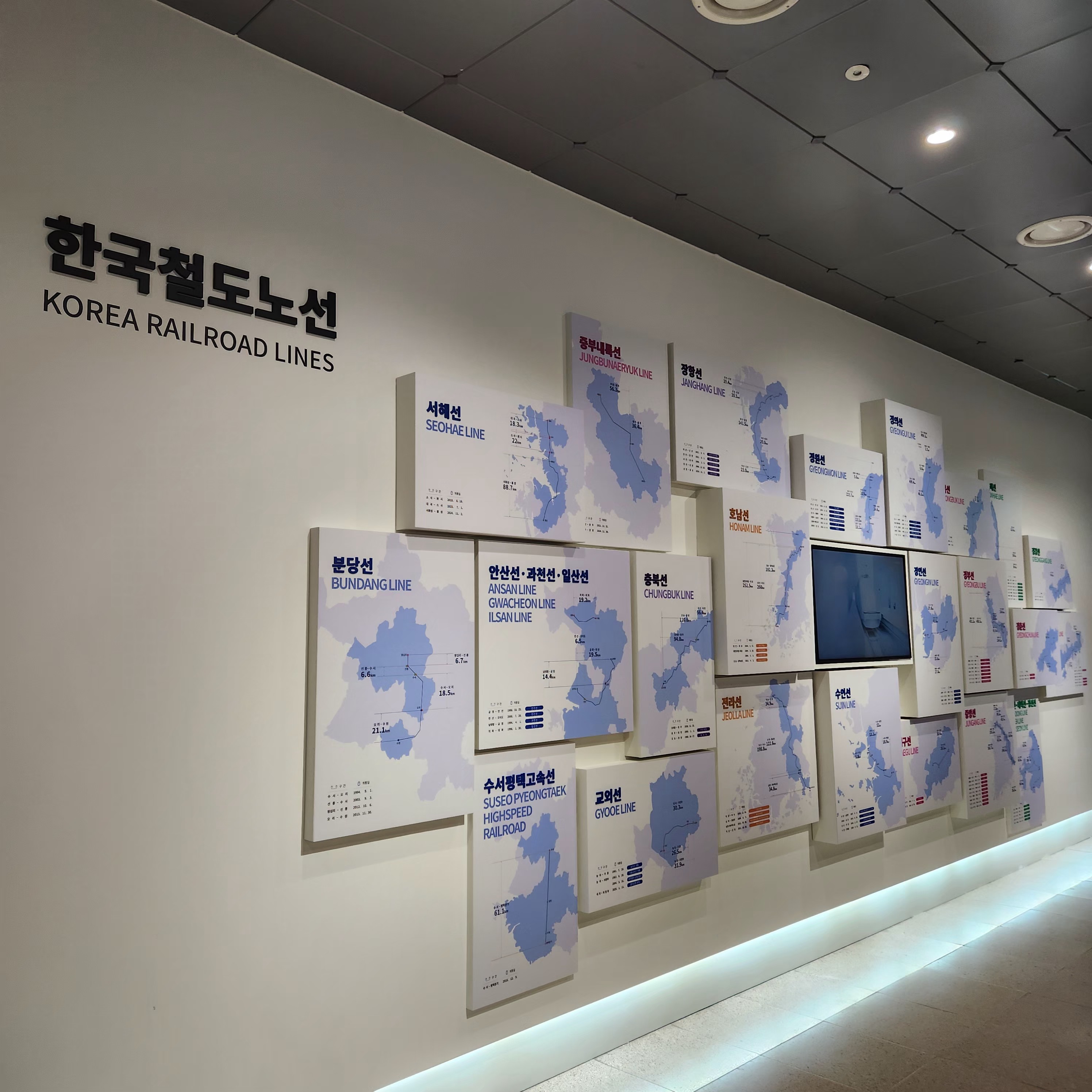 의왕철도박물관-내부전시장-철도노선