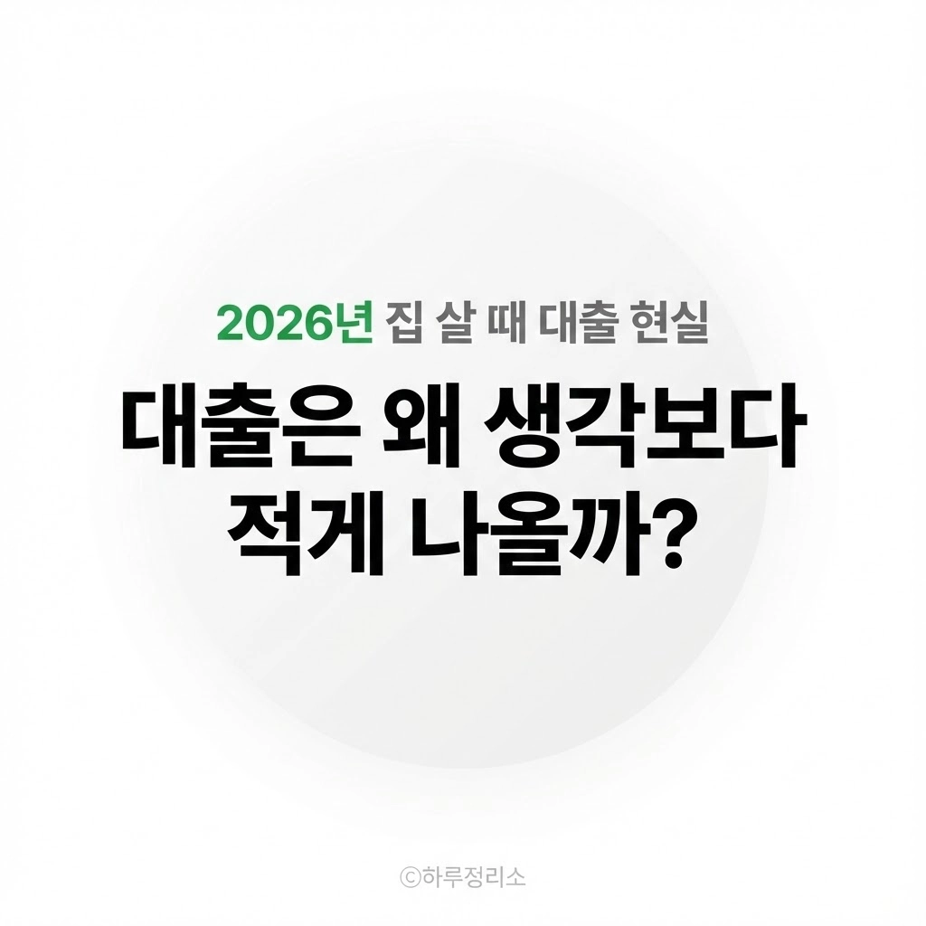 집 사려고 상담 갔는데&hellip; 왜 대출이 이렇게 안 나올까