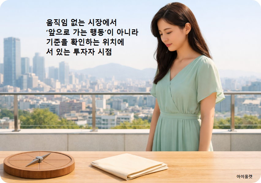 조용해진 시장에서 기준이 남아 있는 위치