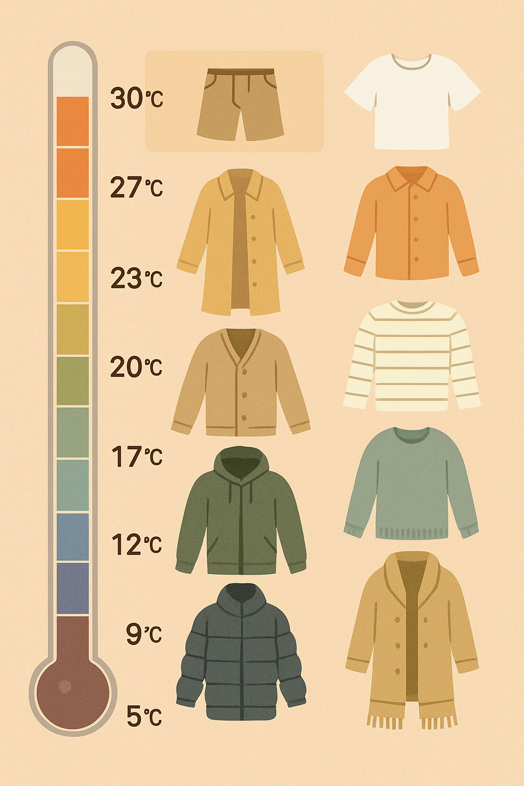 기온별 옷차림 완벽 정리, 환절기 패션과 건강을 동시에 잡는 법