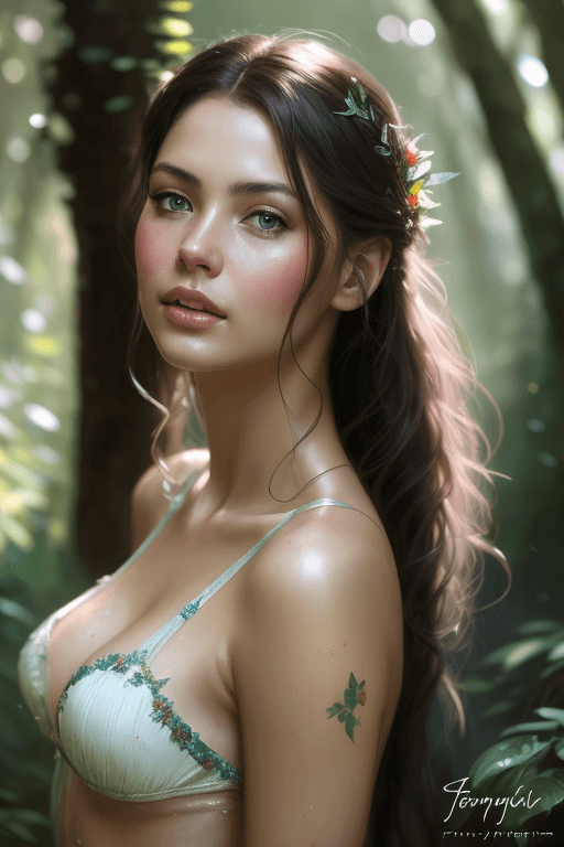 Playground AI로 생성한 그림(2) - 숲의 님프