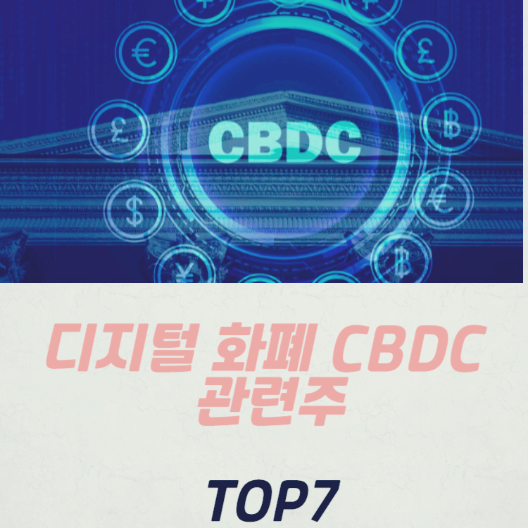 디지털 화폐 CBDC 관련주 대장주 테마주 수혜주 TOP7
