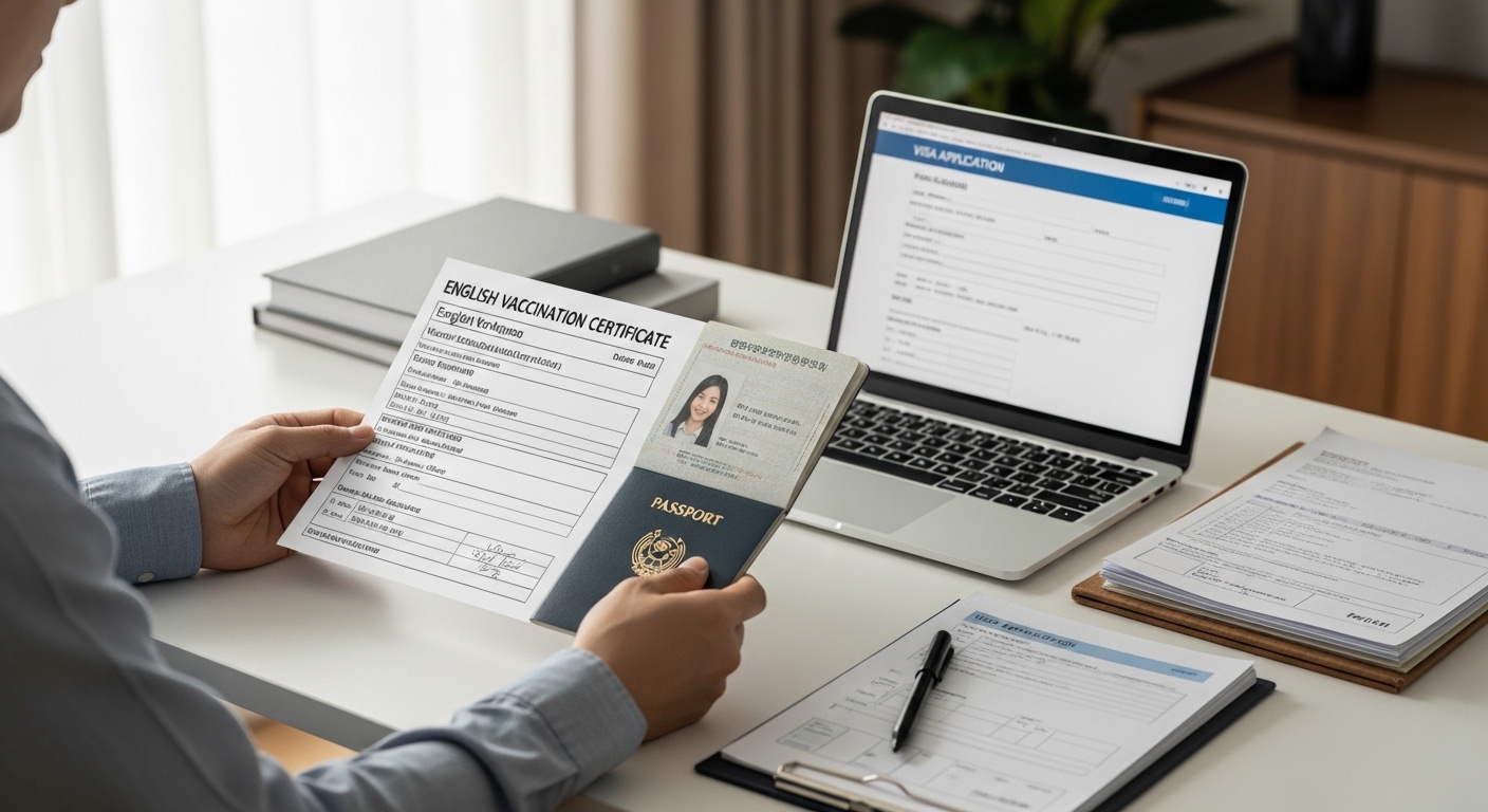 영문 예방접종증명서가 필요한 경우