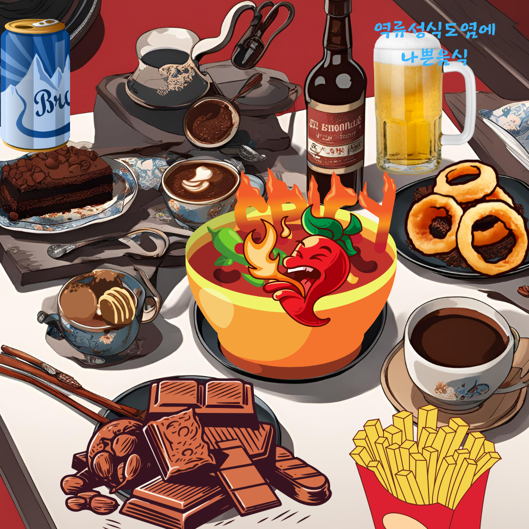 역류성식도염에 나쁜 음식 AI생성