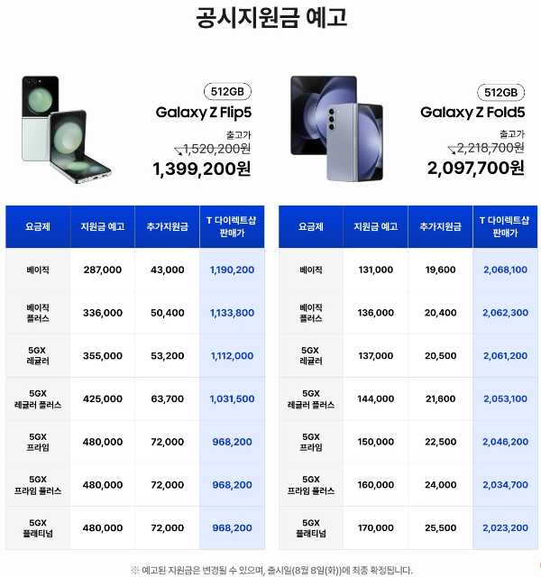 공시지원금 사진
