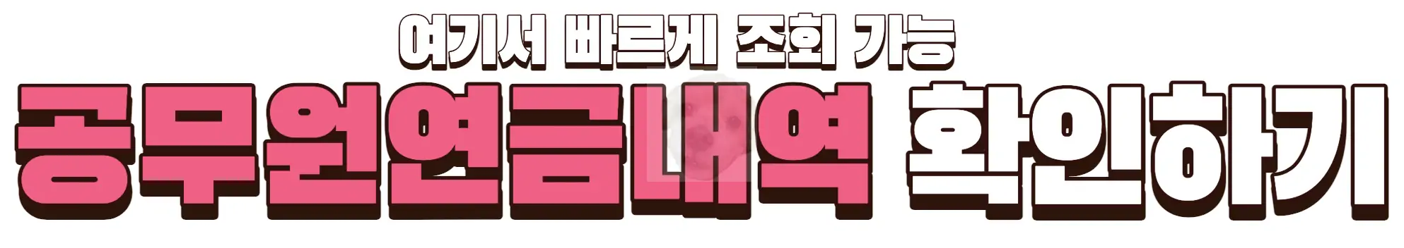 공무원연금 조회