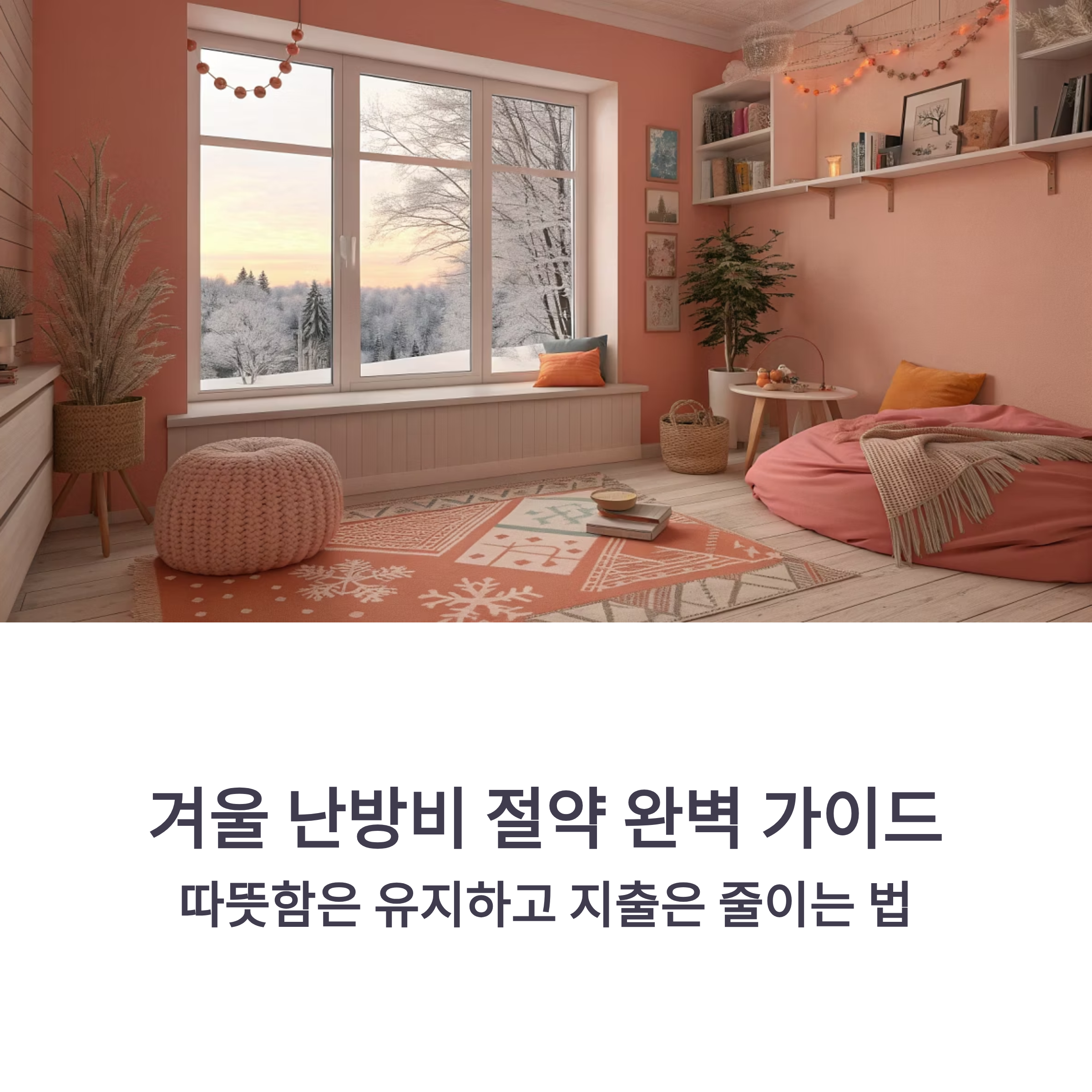 겨울 난방비 절약 완벽 가이드 따뜻함은 유지하고 지출은 줄이는 법