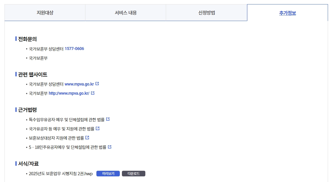 국가유공자등 대부지원 지원대상,신청방법,필요서류