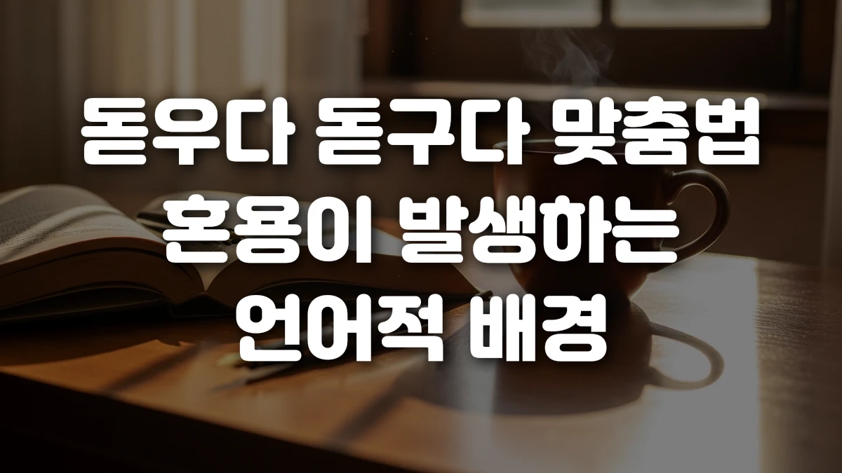 돋우다 돋구다 맞춤법 혼용이 발생하는 언어적 배경