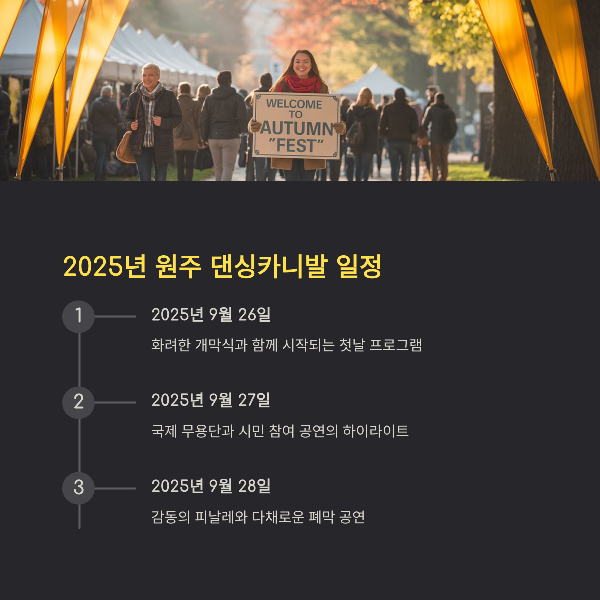 2025년 원주 댄싱카니발 일정
