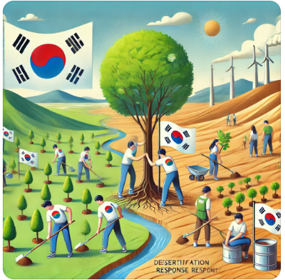 기후위기 대응하는 한국의 나무심기 사진