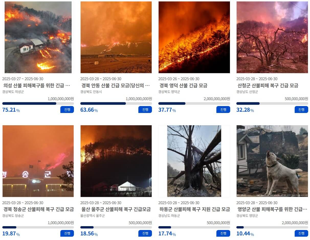 의성 산불 기부 고향사랑기부제