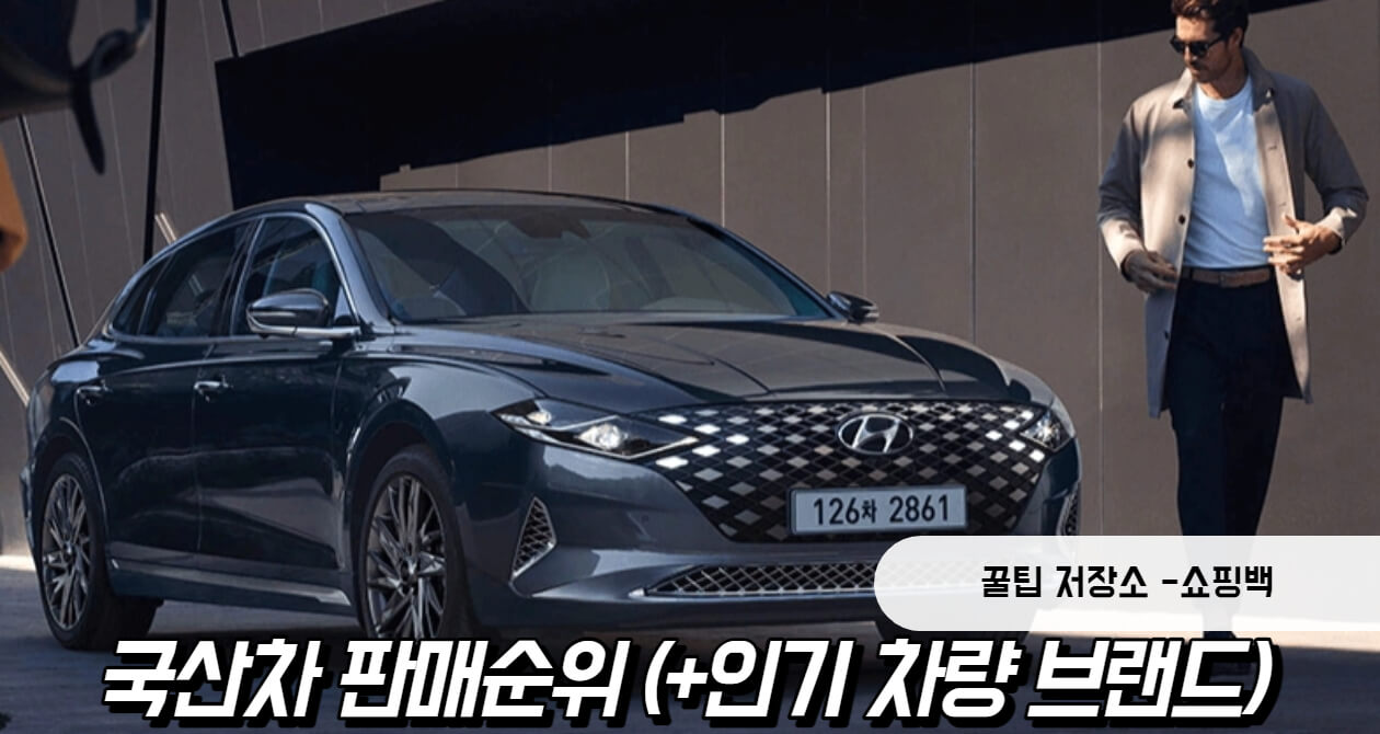 국산차 판매순위 (+인기 차량 브랜드) 국산차 판매순위 (+인기 차량 브랜드)