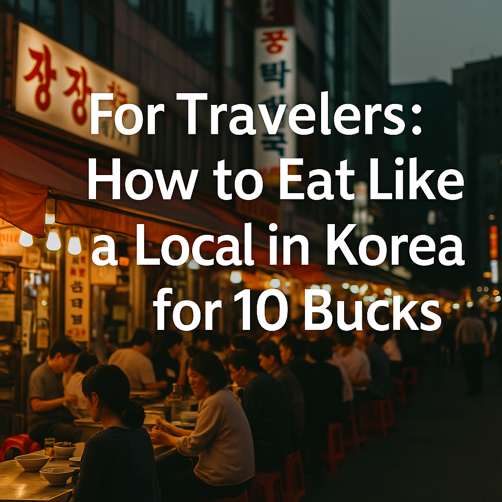 For Travelers: How to Eat Like a Local in Korea for 10 Bucks