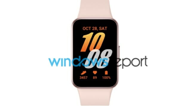 삼성전자의 차세대 스마트밴드 '갤럭시핏3'의 제품 사진이 유출됐다.