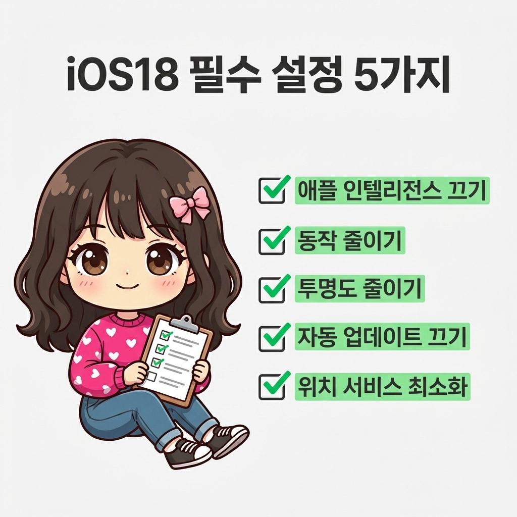 iOS 18 필수 최적화 설정 5가지