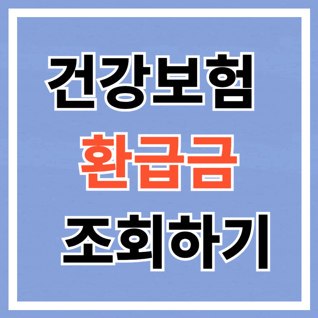 건강보험 환급금 조회하기