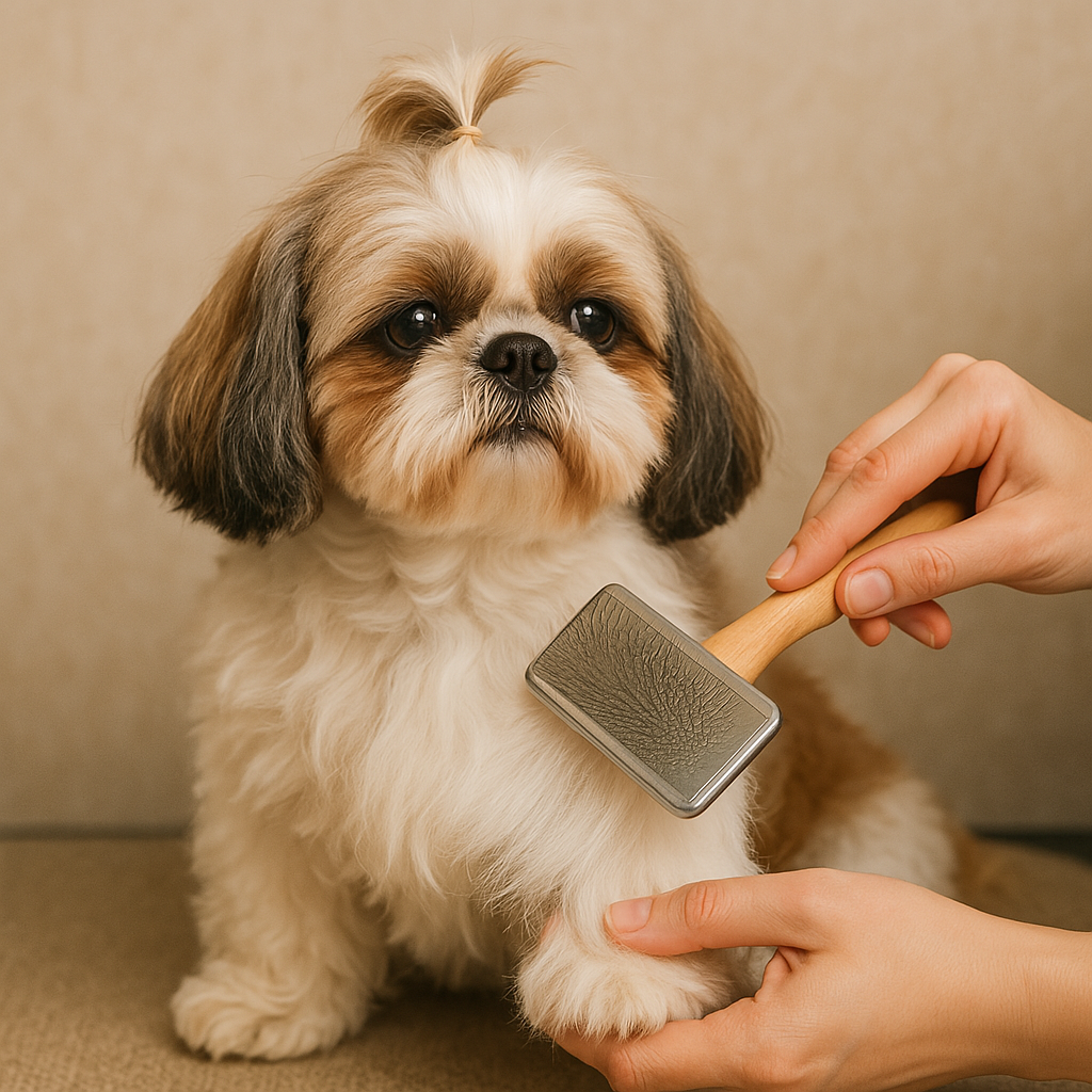 올바른 시츄 브러싱 방법과 털 관리 루틴