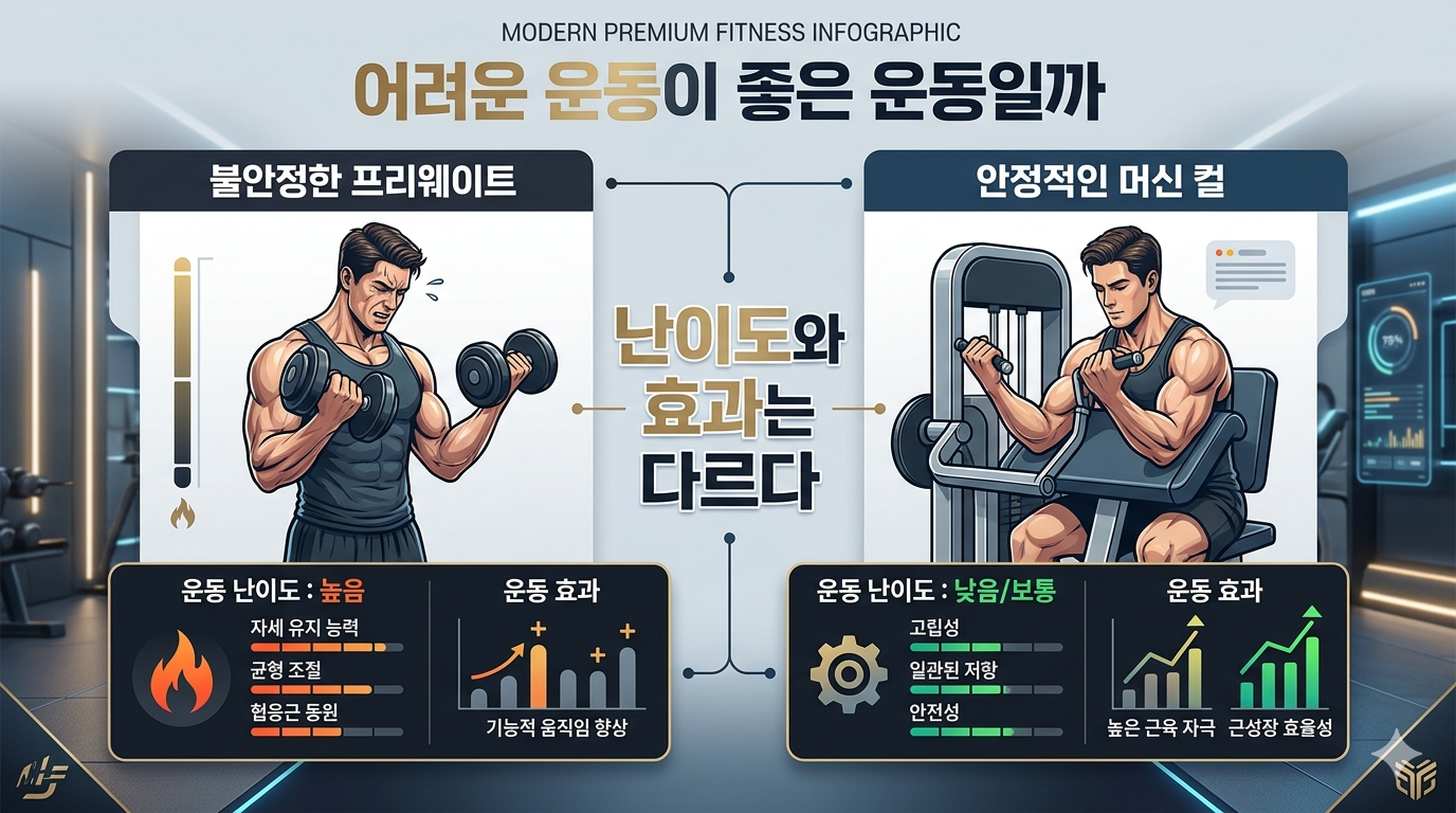 어려운 운동이 좋은 운동일까