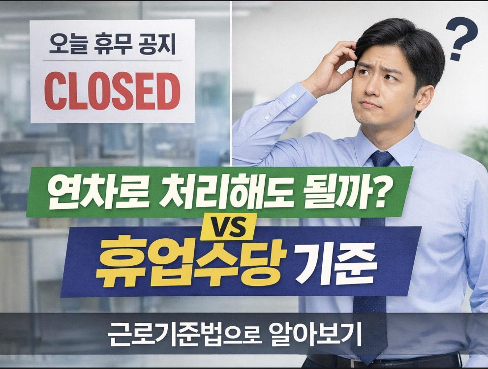 회사사정 휴무 - 연차, 휴업수당