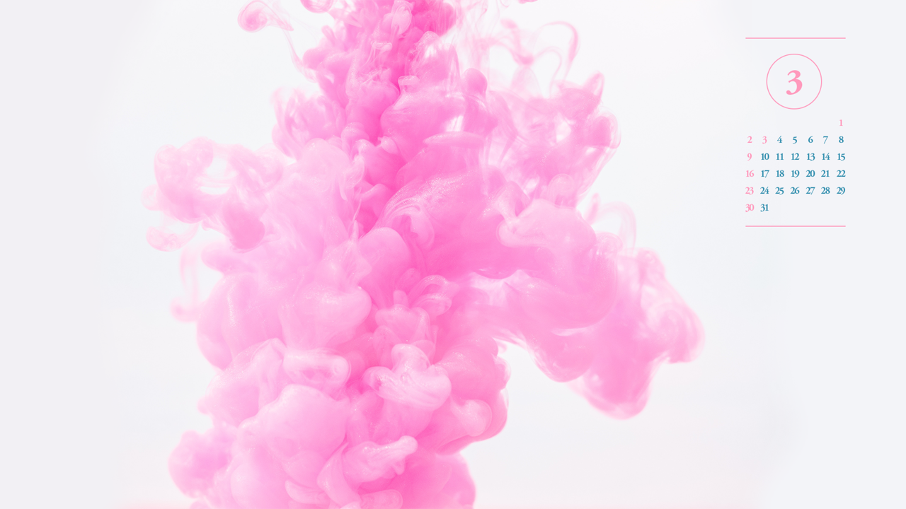 06 분홍 잉크 A - 2025년3월 노트북배경화면