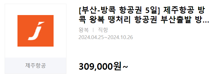 인터파크 땡처리 항공권