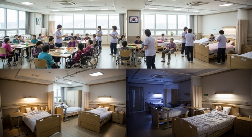 노인보호요양원 내무 모습 