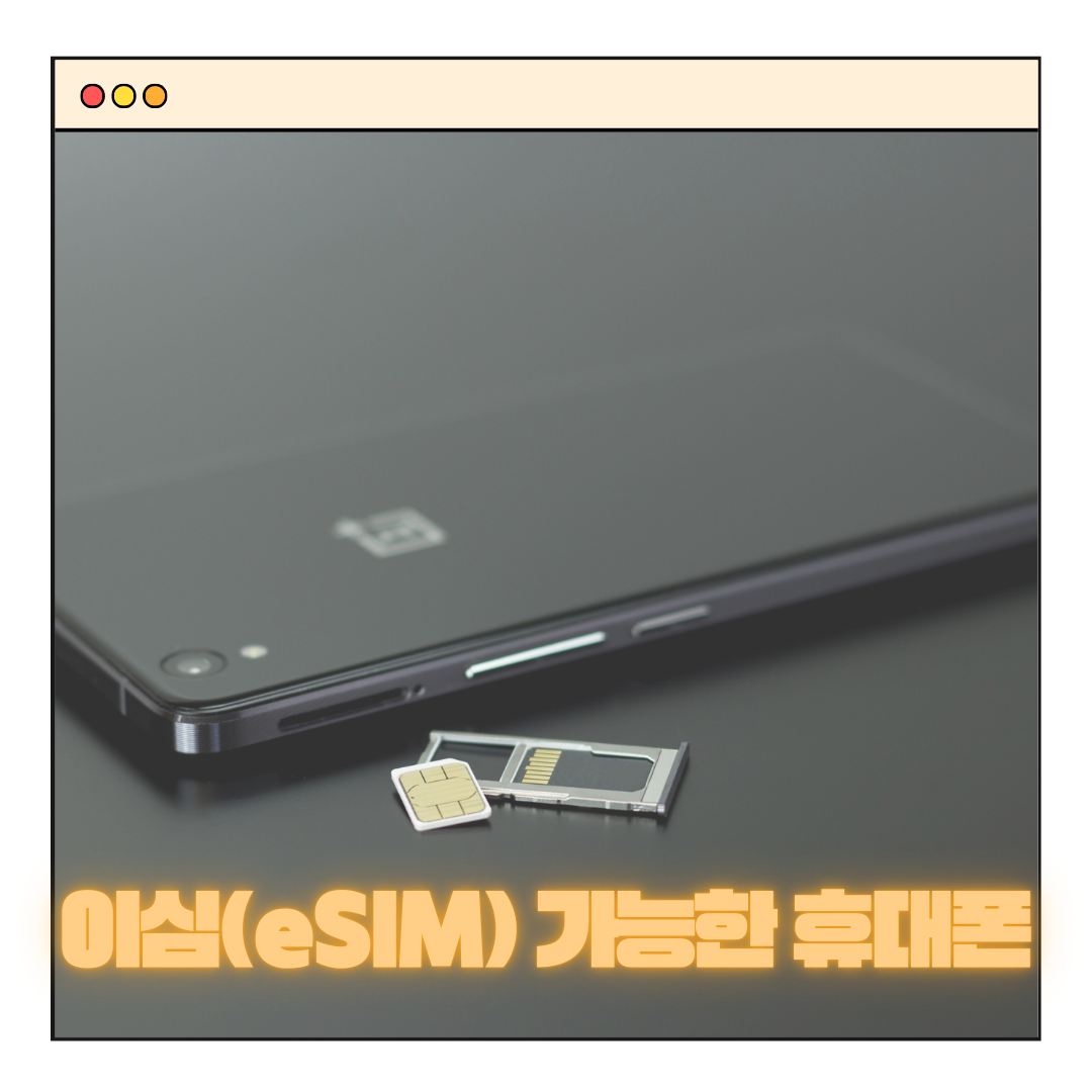 이심(eSIM) 가능한 휴대폰