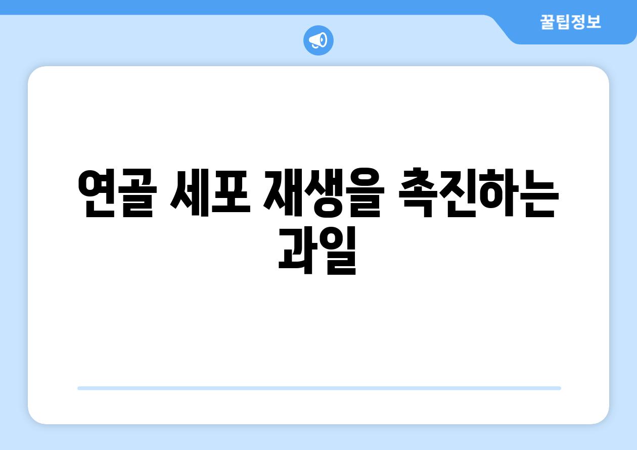 연골 세포 재생을 촉진하는 과일