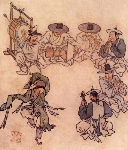 김홍도 풍속화첩 무동(춤추는아이) / 출처 : 공유마당