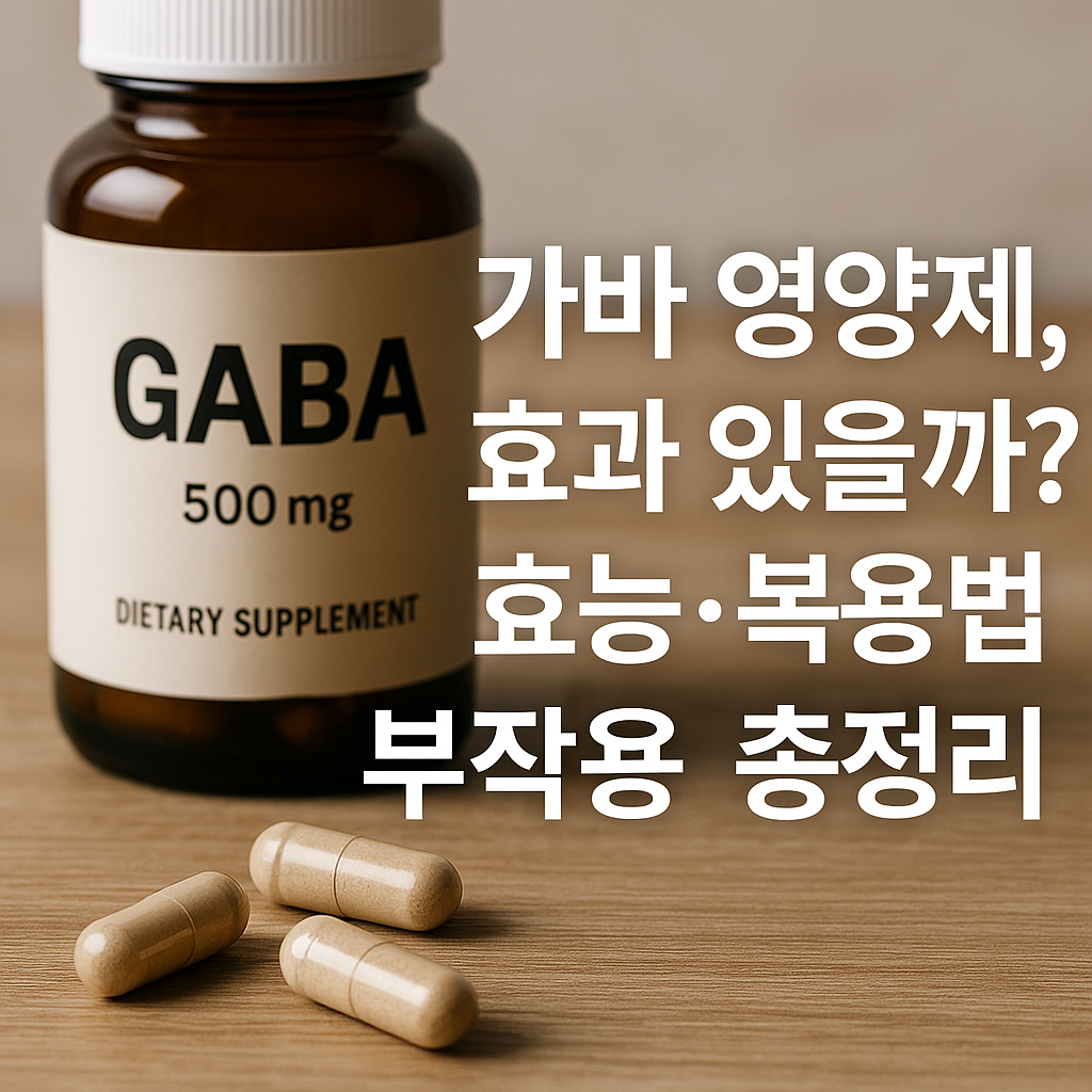 가바 영양제의 효능, 부작용, 권장법 총정리