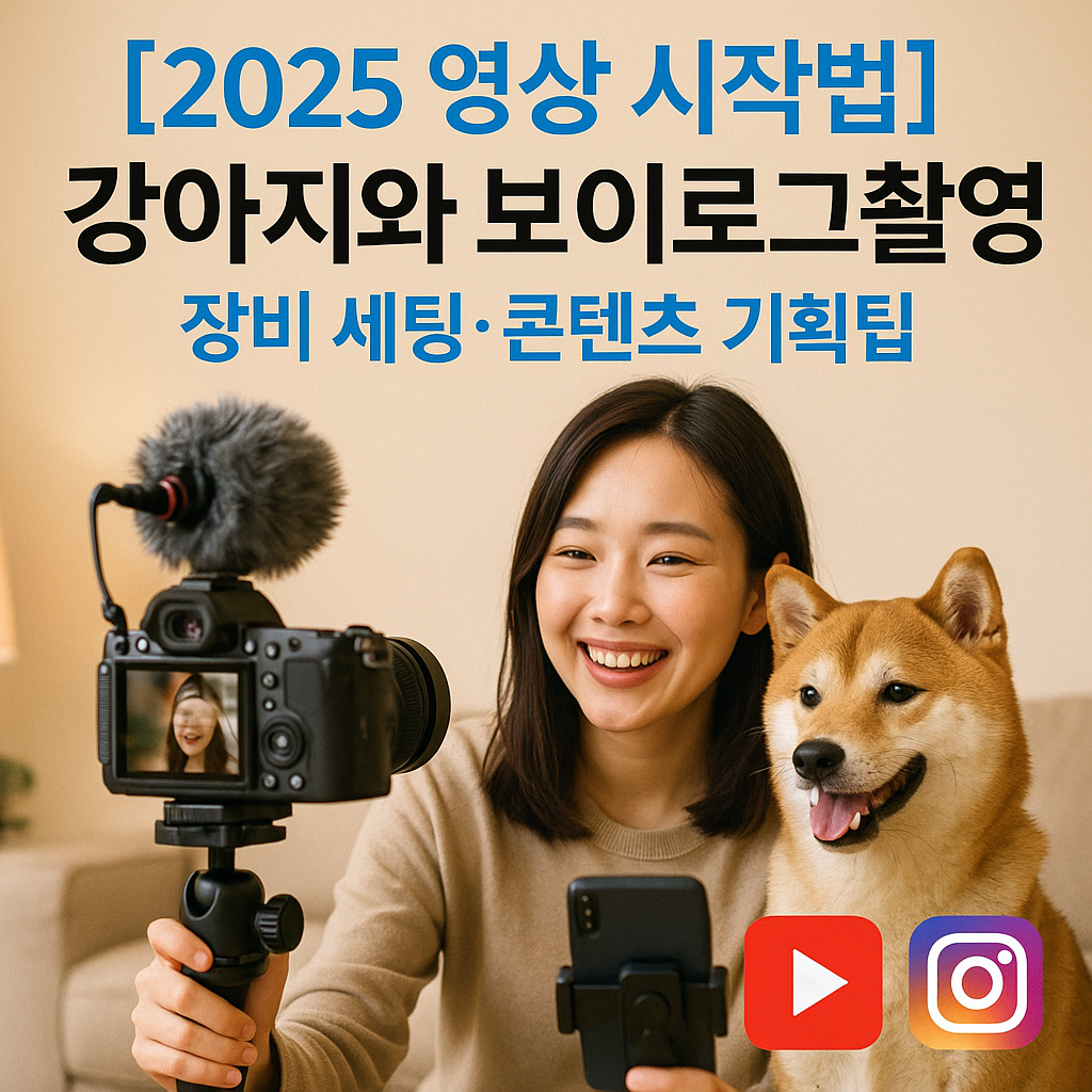 [2025 영상 시작법] 강아지와 브이로그 촬영 ｜ 장비 세팅·콘텐츠 기획 팁
