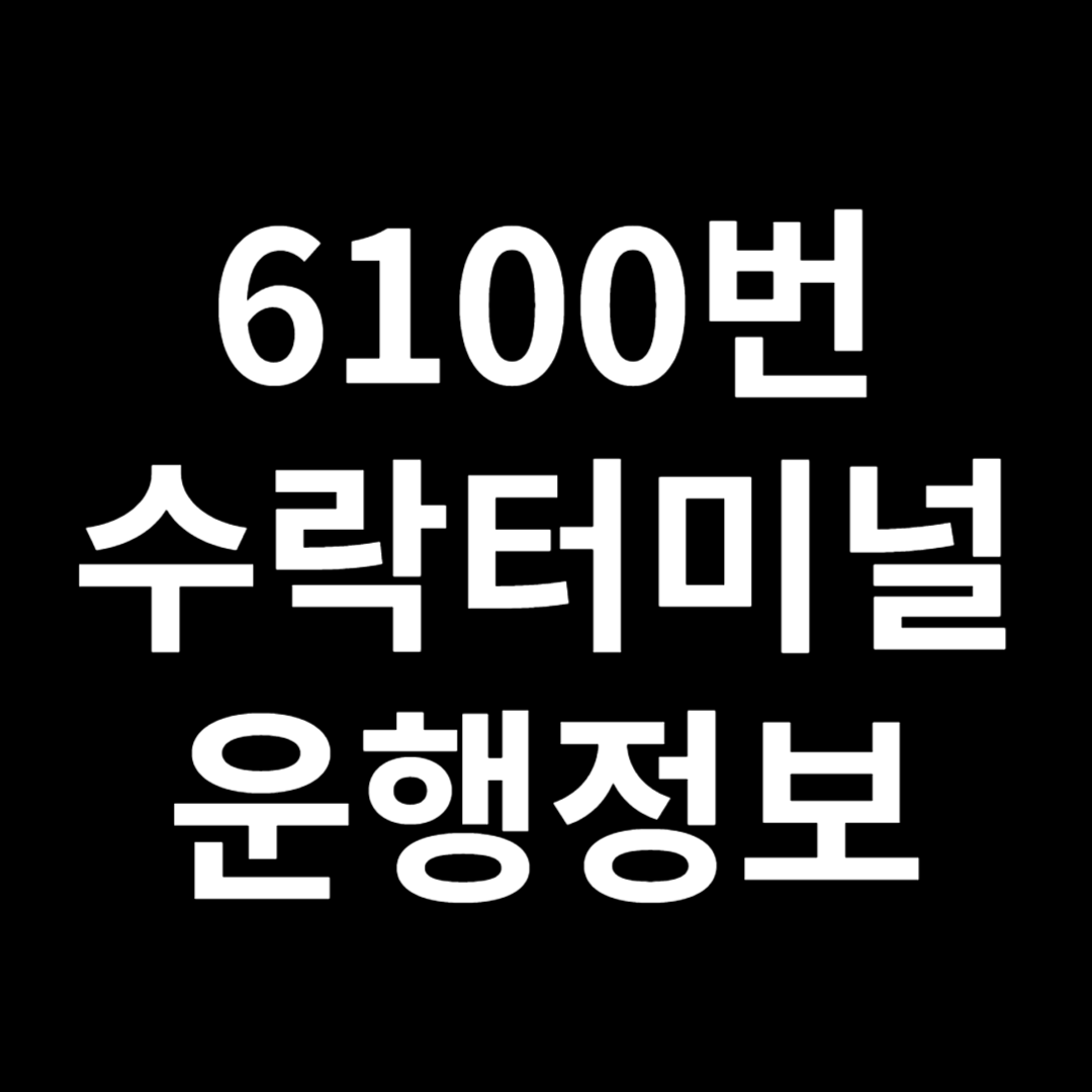 6100번 수락터미널 운행정보