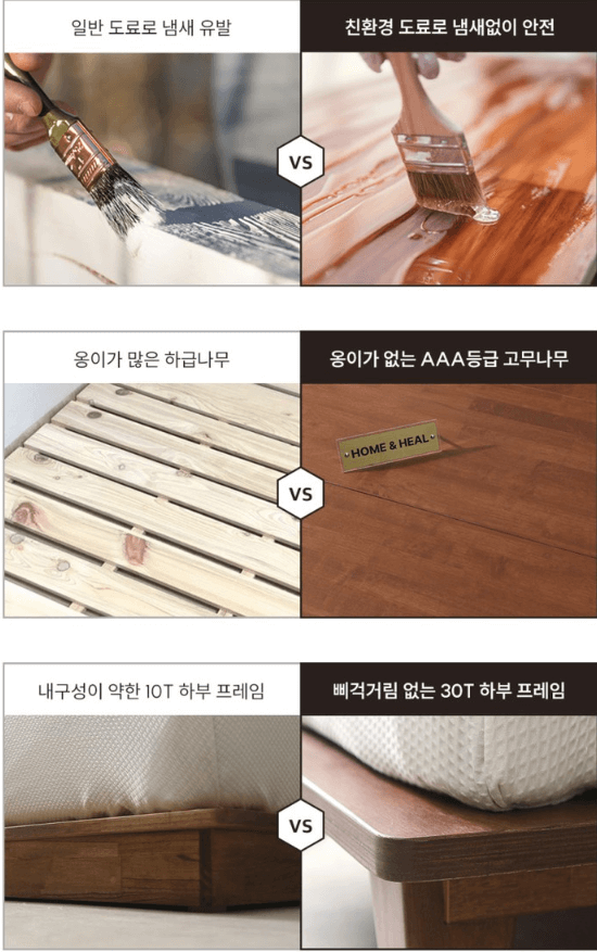 홈앤힐 침대 안전성