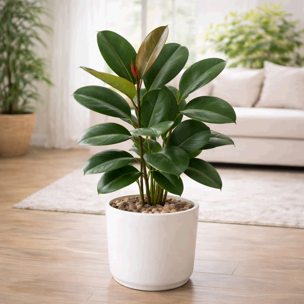 고무나무 – 공기 정화 + 초보자 친화적