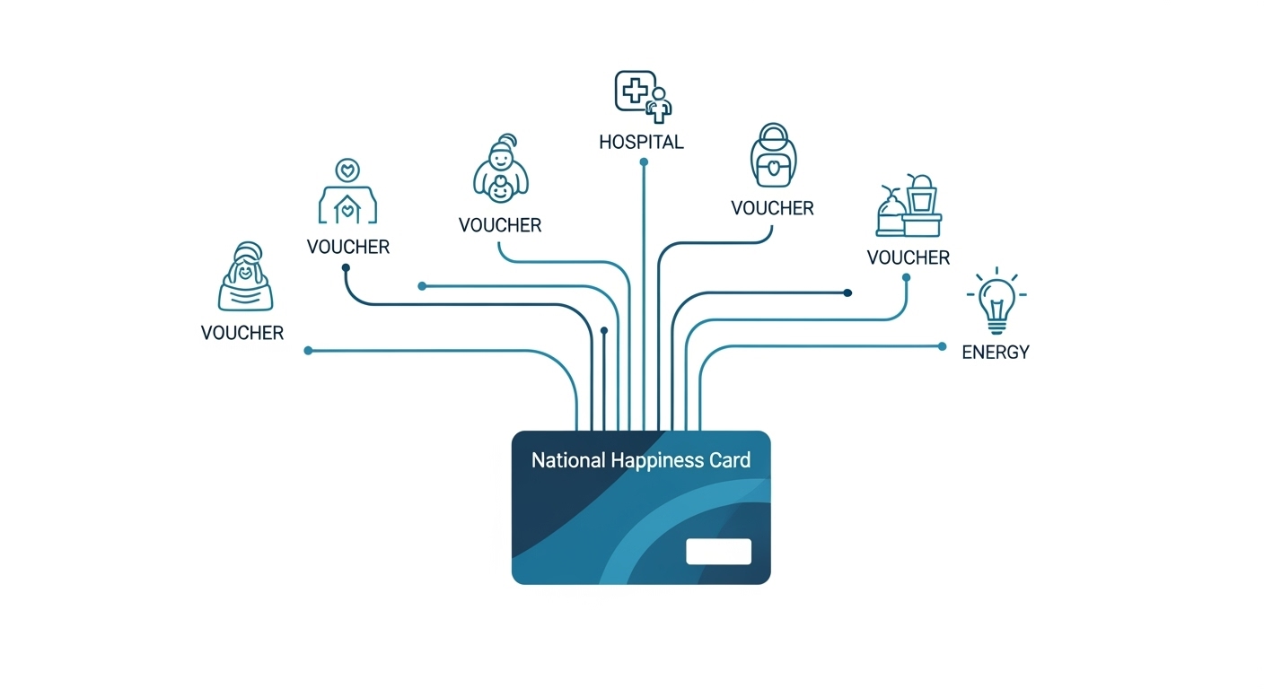 국민행복카드와 연결되어 있는 다양한 바우처