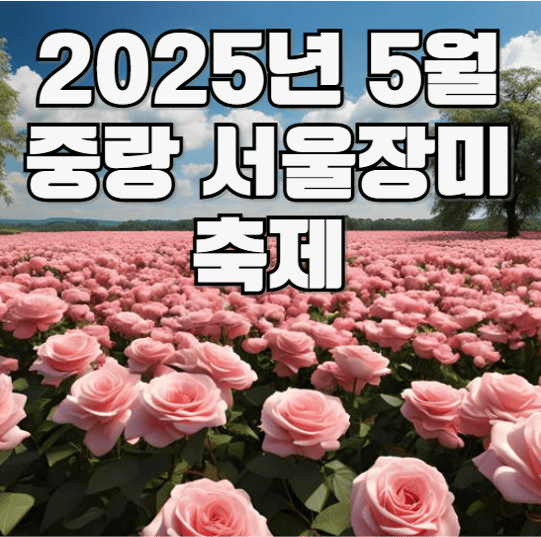 2025년 5월 서울 중랑천 장미축제 일정