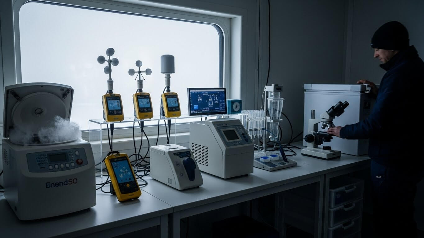 남극 연구에 필요한 실험 장비 리스트 관련 사진