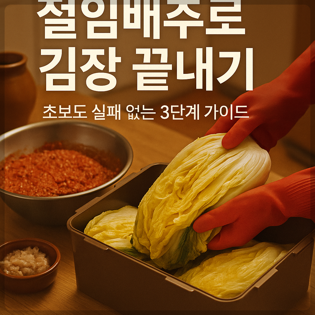 &ldquo;초보도 실패 없다!&rdquo;ㅣ절임배추로 김장 끝내는 3단계 실전 가이드