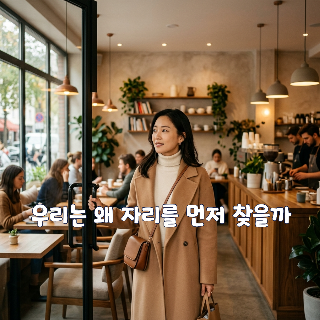 우리는 카페가면 빈자리부터 확인합니다.