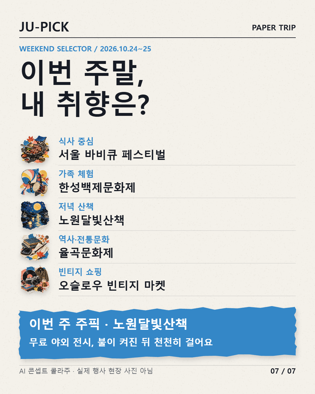 수도권 나들이 5곳 목적별 요약과 이번 주 주픽 &middot; AI 콘셉트 이미지