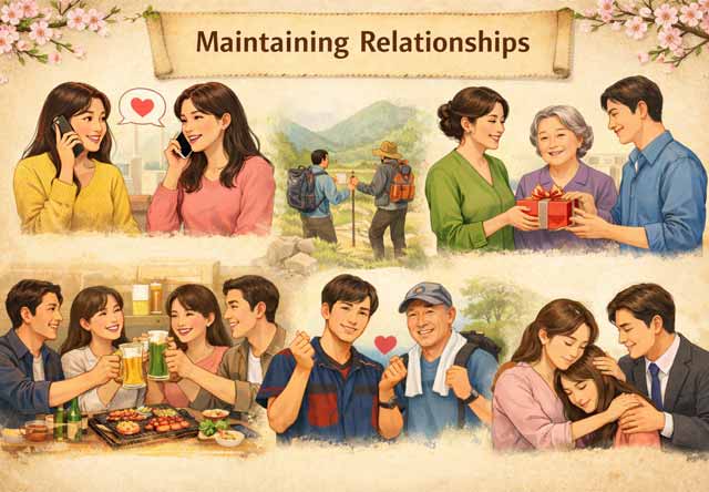 인간관계 유지 예제 이미지