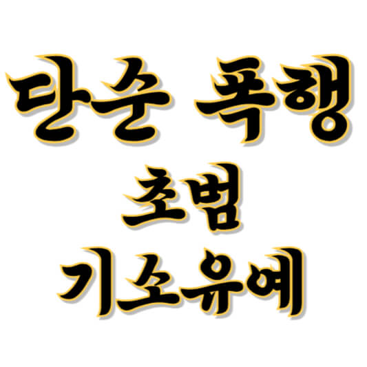 단순폭행 초범 기소유예