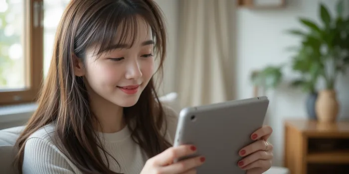 증상일지를 쓰는 모습