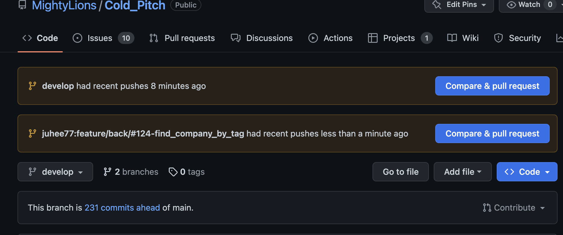 fork한 repository로 팀 repository에 올리기 - 두 번째 도전(지금 사용하는 방법) - 모든 영역 fork한 repository로 팀 repository에 올리기 - 두 번째 도전(지금 사용하는 방법) - 모든 영역