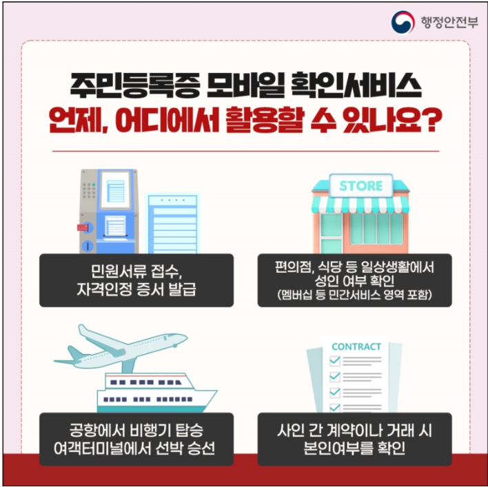 모바일신분증사용처관련사진