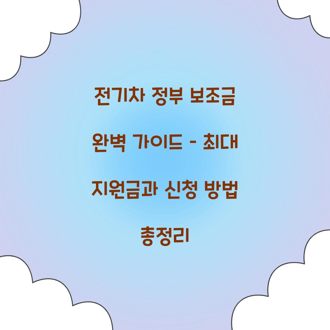 전기차 정부 보조금
