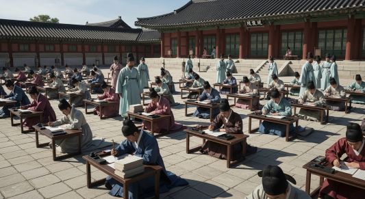 과거시험보는 모습