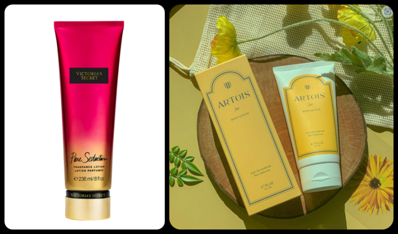 빅토리아시크릿 바디로션과 천사연구소 바디로션 사진