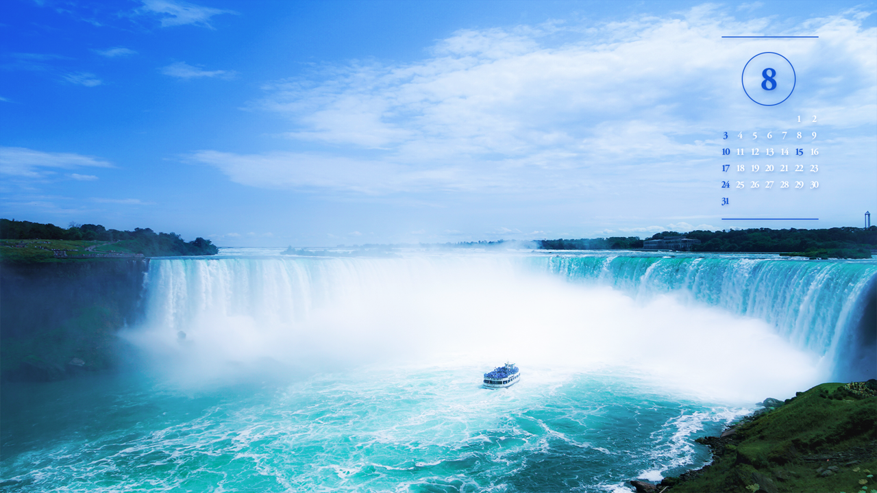 01 나이아가라 폭포 A - 2025년8월 노트북배경화면